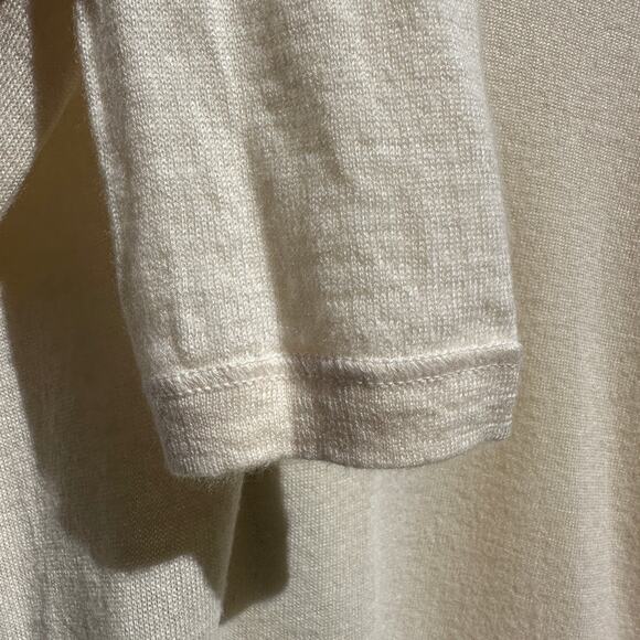 Loro Piana Fine Cashmere Long Sleeve Crewneck Tee Shirt Sweater Size 40 IT Cream - Picture 12 of 16